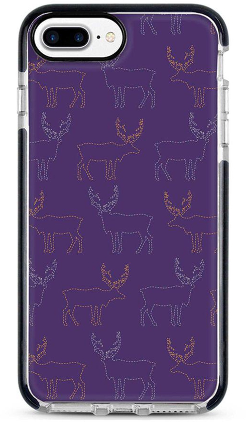Protective Case Cover For Apple iPhone 7 Plus Purple Moose Full Print