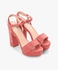 Rose Pink Rover Platform High Heel Sandals