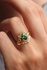 Artsy Emerald 2 Set Gold plated ring