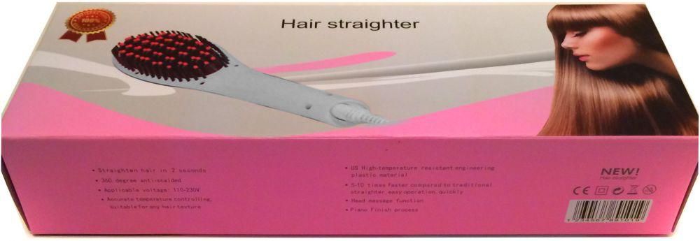 Beautiful Star Comb Hair Straightener, Straightening Hair Comb Brush, White