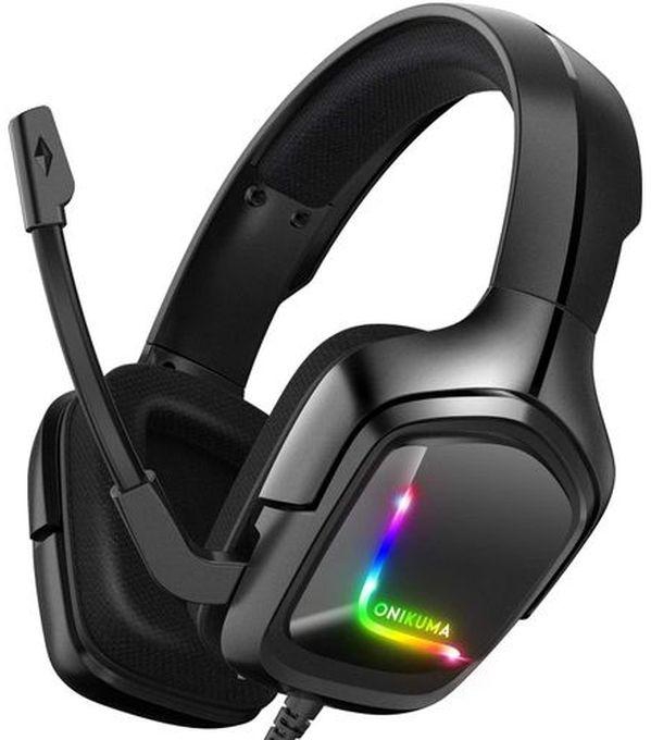 Onikuma K20 RGB 7.1 Surround Sound Gaming Headset - Black