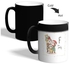 F For Family Printed Colour Changing Coffee Mug Black 325ml