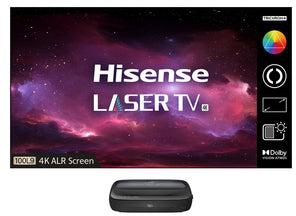Hisense 100inch Laser TV with Screen Smart Laser TV Ultra Short Throw Projector with ALR Screen 100L9