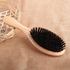 Natural Boar Bristle Hair Brush With Wooden Paddle Yellow 22.5X4X7cm