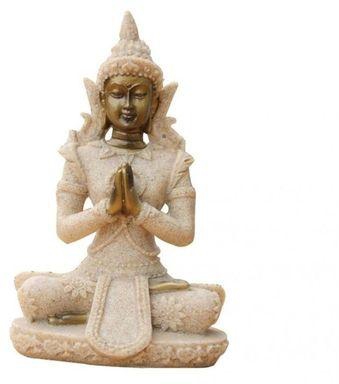 Magideal The Hue Sandstone Buddha Statue Sculpture Hand Carved Figurine Decoration
