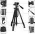 COOPIC T900 Professional Video Camera Tripod, Aluminum Alloy Travel Portable 2in1&#39; Monopod Tripod with Rotatable Center Column, Mobile Holder and Carrying Bag Max Height 178CM &amp; Max Load up to 5KG