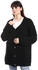 Andora Buttons Down Closure V-Neck Knitted Cardigan - Black