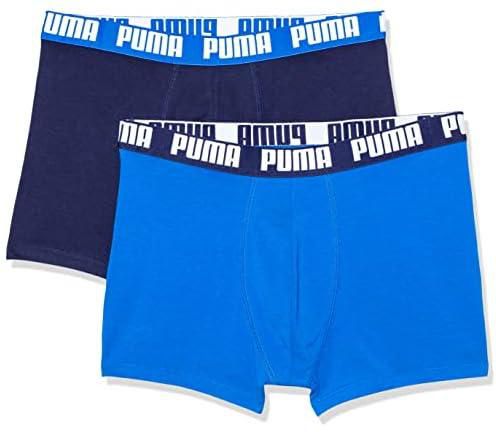 Puma Mens Pu Basic Boxer 2 Pieces Hybrid Shorts Boxer, Color Blue/Navy, Size M