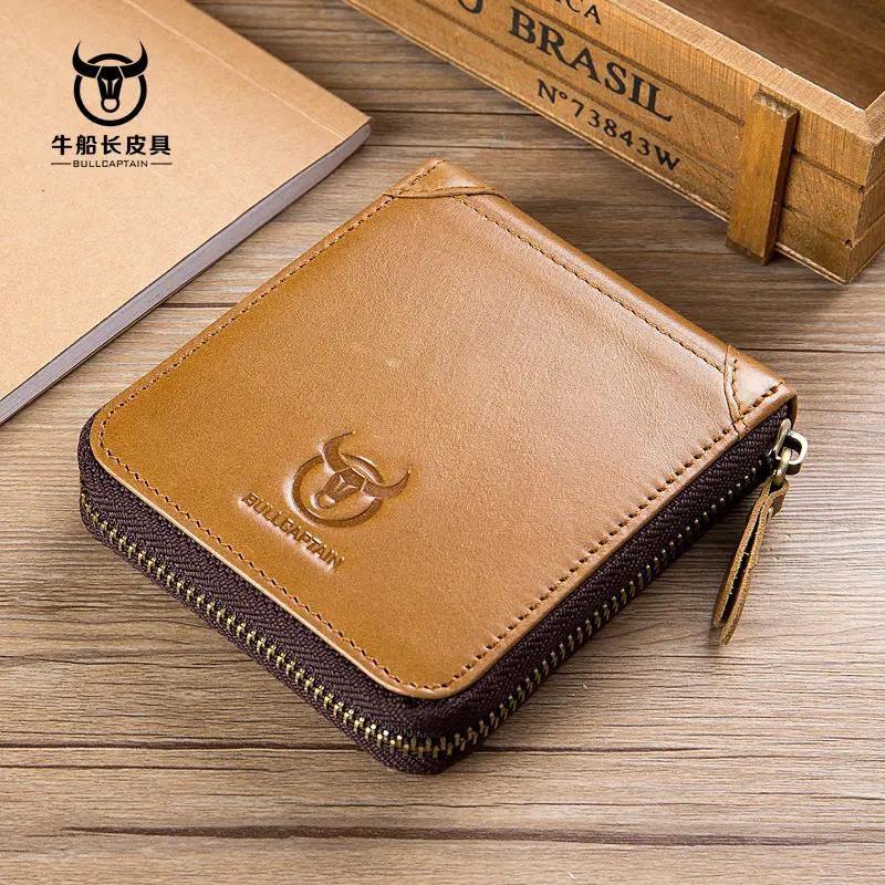 Mens Wallet Cowhide Coin Purse Designer Brand Wallet Clutch Genuine Leather Wallet Men Purses