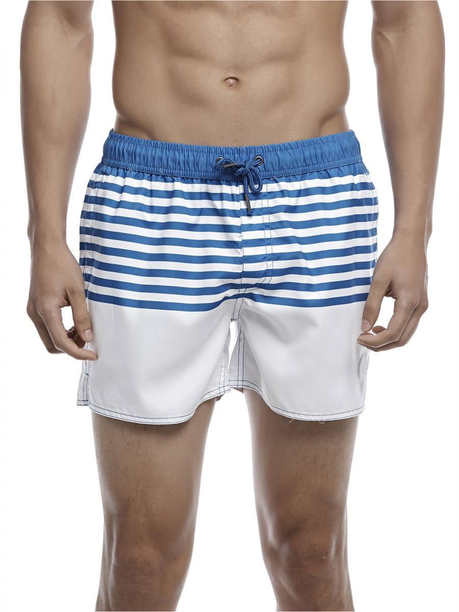 Native Youth Shorts for Men - White, Blue