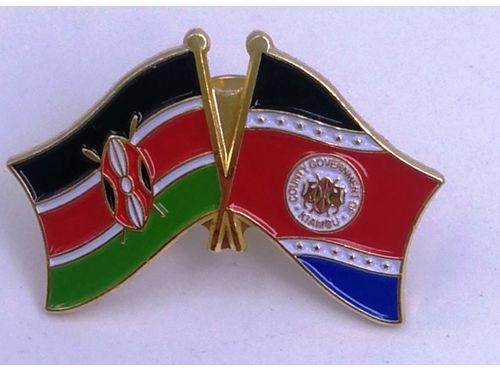 Fashion Kenya - Kiambu Double Flag Lapel Pin