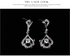 Family jewelry gift love heart diamond zircon charm pendant necklace  earrings set