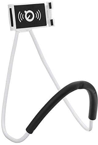 Lazy Hang Neck Phone Holder, Multi-function Mobile Phone Stand Desktop Bed Car Lazy Bracket - White_ with one years guarantee of satisfaction and quality