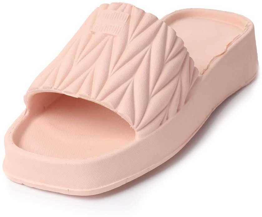 Get Plastic Slide Slipper For Women, 39 EU - Rose with best offers | Raneen.com