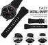 Tentech Silicone Sport Watch Band 20mm Compatible With Samsung Gear Sport/Samsung Watch 4/5/5 Pro/S2 Classic/Active 2 40/44mm/Amazfit GTS 3/GTS 4/4 Mini/Bip 3/Pro/GTS 2 Mini/GTS 2e/Pip U/U Pro – Black