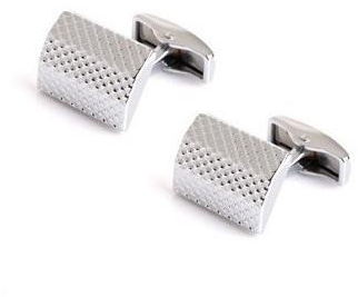 Square Stainless Steel Silver Cuff Link for Men