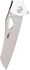 Honeybadger Honey Badger Wharncleaver Camping Knife with Left/Right Hand Pocket Clip, White Medium, M HB1067