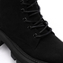 Ice Club Mid Heel Suede Lace-up Ankle Boots - Black
