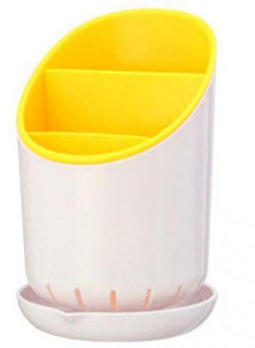 As Seen on TV Cutlery Drainer & Organizer - White/Yellow