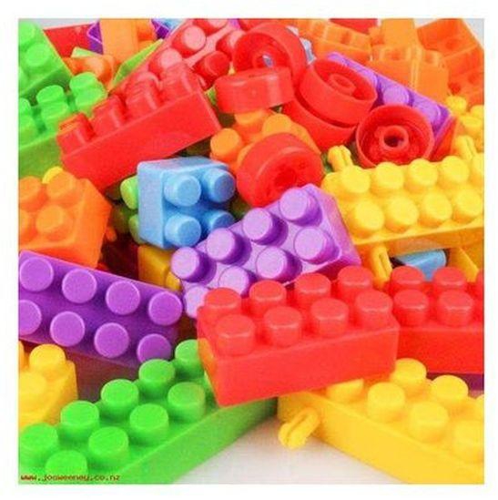 Block Building - Stacking Assorted Colorful Plastic Lego