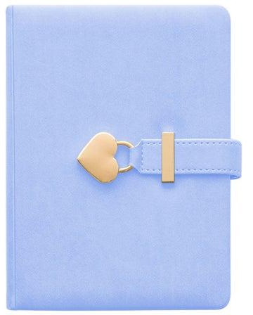Heart Shaped Lock Notebook Blue