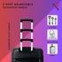 Re-flection 20 Inch Polypropylene Carry-on Suitcase, Lightweight Hard Shell Curvy Line Series Travel Luggage Trolley with 36L Storage Capacity, 4 Spinner Wheels and TSA Lock, Black