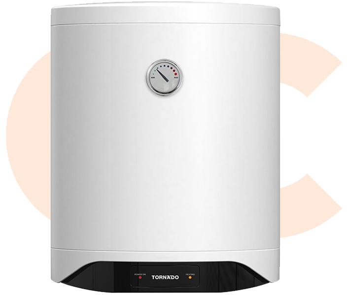 TORNADO Electric Water Heater 40 Liter Enamel LED lamp White Model TEEE-40MW - EHAB Center Home Appliances