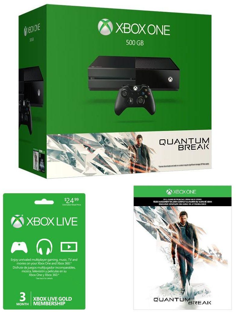 Xbox One 500GB Console + Quantum Break Game + 3 Months Live Gold Membership