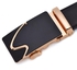 Men's Leather Belt Automatic Buckle Business Belts-Black
