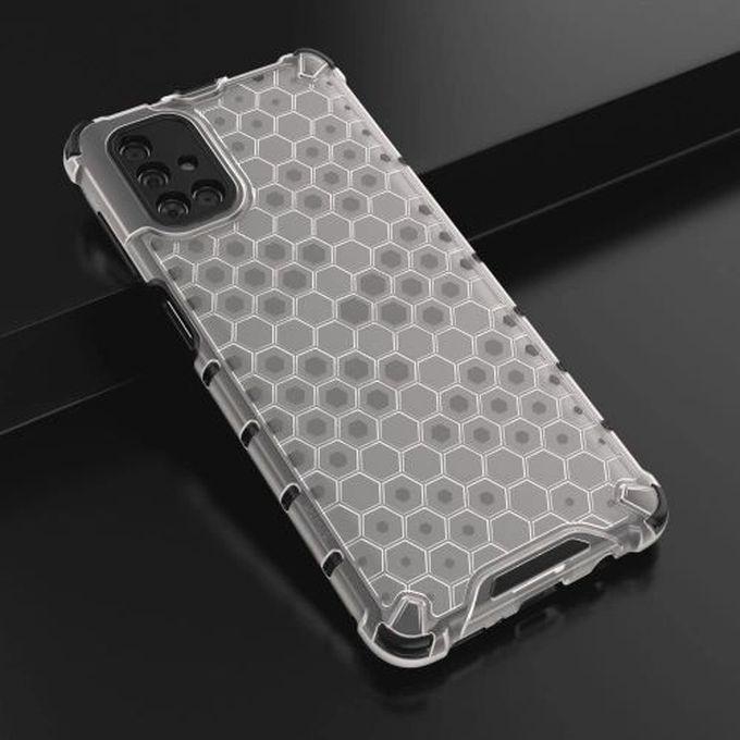 Samsung Galaxy M51 Case, Transparent Honeycomb Back And TPU Shockproof Sides