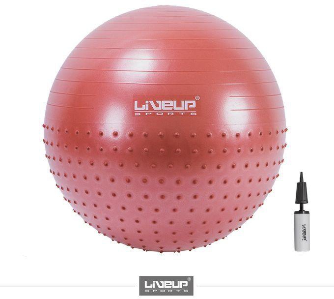 Live Up Half Massage Ball With Handpump LS3569 - 65 Cm Colour May Vary