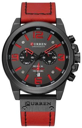 Men's Leather Chronograph Watch
