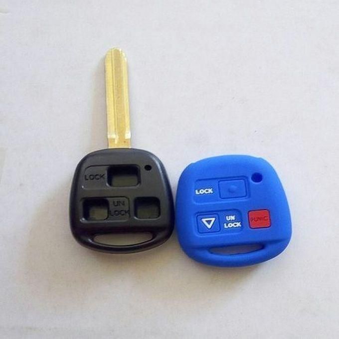 Lexus 3 Button Lexus Remote Key Replacement Shell Case And Silicone Cover Protector - Blue