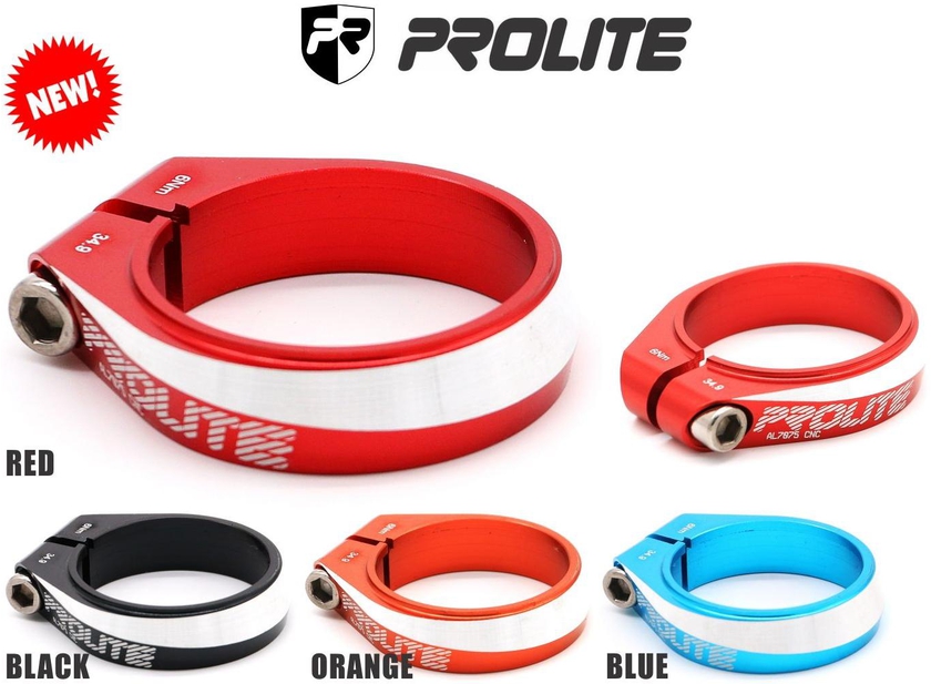 Prolite CNC Bicycle Seat Clamp 34.9mm for 31.6mm Seat Post (4 Colors)
