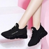 Women's Fashion Printed Breathable Sneakers-33-Black