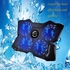 COOL COLD USB Powered Slim Flat Notebook Laptop Cooler Cooling Pad Radiator with LED Four Fans for 17inch Laptop Gaming Daily Use