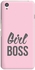Stylizedd OnePlus X Slim Snap Case Cover Matte Finish - Girl Boss (Pink)