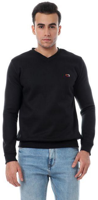 Caesar V NECK Sweatshirt - Black