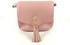 Magari Plain Satchel Handbag with Tassel (Green - Pink)
