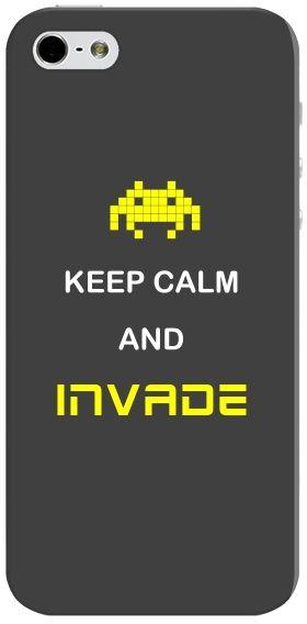 Stylizedd Slim Snap Case Cover Matte Finish for Apple iPhone SE / 5 / 5S - Keep calm and invade