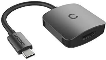 Cygnett lightspeed usb-c to hdmi adaptor cable 4k 30hz thunderbolt 3 type c 2.0, ipad pro,macbook pro/air,samsung s10/s9/s8/note 10/tab s6,surface pro 7,huawei, windows - black, 2 years warranty