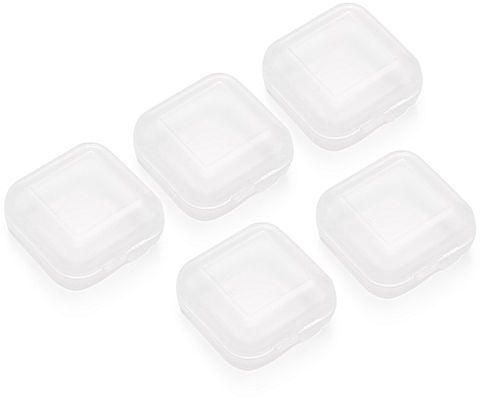 Generic Transparent Storage Box For Earbud Tips - 5 Cases ForOne Packet - Clear White