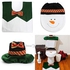 Generic 1 Sets Happy Snowman Christmas Bathroom Set Toilet Seat Cover Rug Decoration Year Decorations