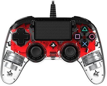 Nacon Wired Illuminated Compact PlayStation 4 Controller - Red (PS4)