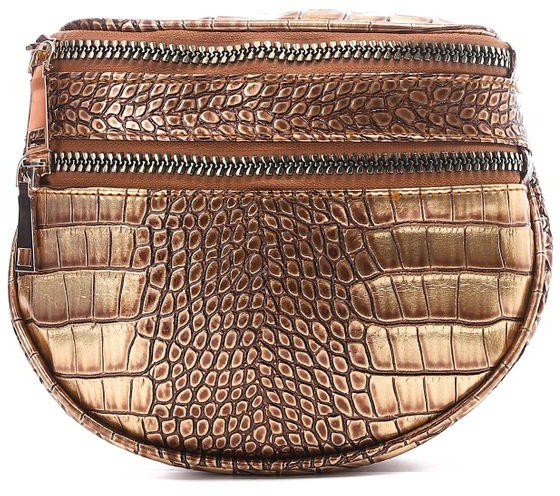 Ice Club Leather Reptile Pattern Waist Bag - Oxide