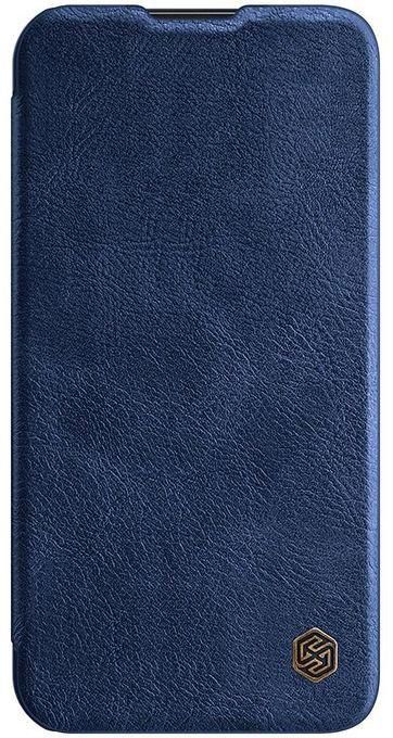 Nillikin Nillkin Case For Apple IPhone 14 Pro Max (6.7" Inch) Qin Pro Camshield Camera Slider Genuine Classic Leather Flip Folio + Card Slot Blue