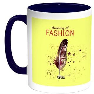 Meaning Of Fashion Printed Coffee Mug Blue/White 11ounce
