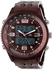 U.S. Polo Assn. Classic Men's US8461 Analog-Digital Brown Dial Brown Plated Bracelet Watch
