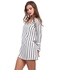 MISSGUIDED DD907401 Stripe Shift Dress for Women - White