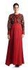 Women Muslim Kaftan Long Sleeve Maxi Dress - Red S